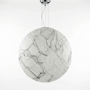White metal LED pendant light for children's bedroom – Lunaris