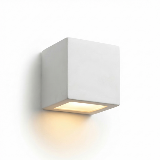 Moderne Witte Keramische Wandlamp – modèle Aurelion - Lumière