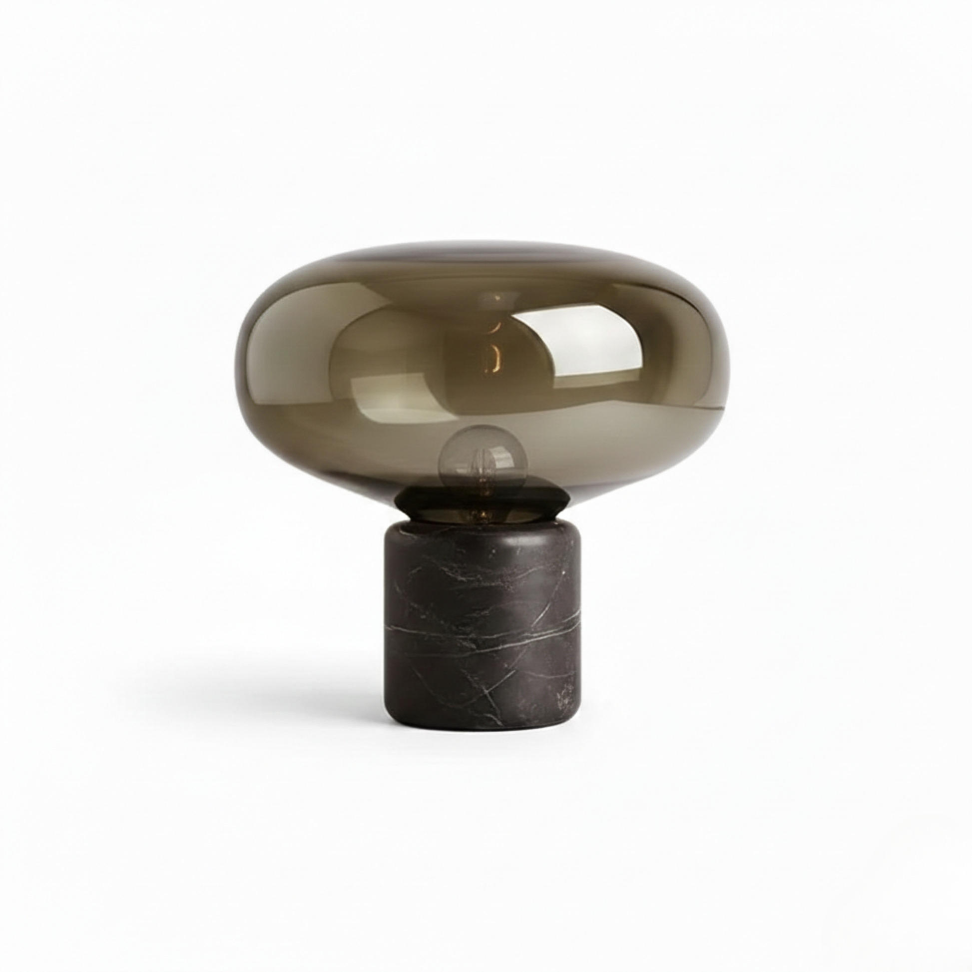 Elegant Table Lamp black marble and blown glass Luxor - view 1