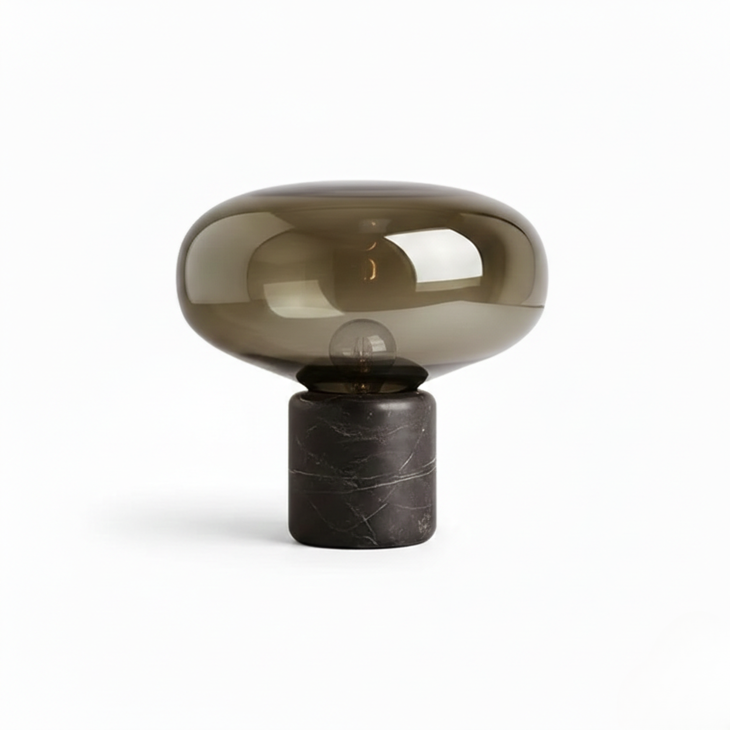 Elegant Table Lamp black marble and blown glass Luxor - view 1