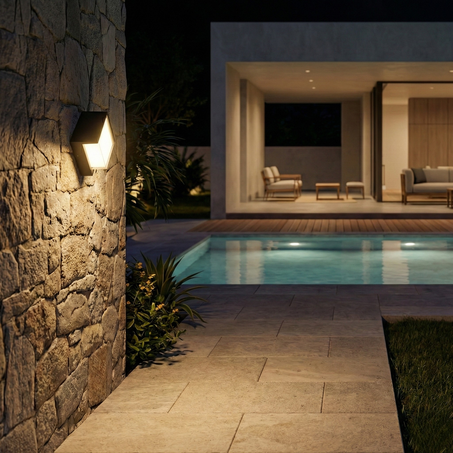 Luminaire d'extérieur Halorya vue détail | Luxarmonie