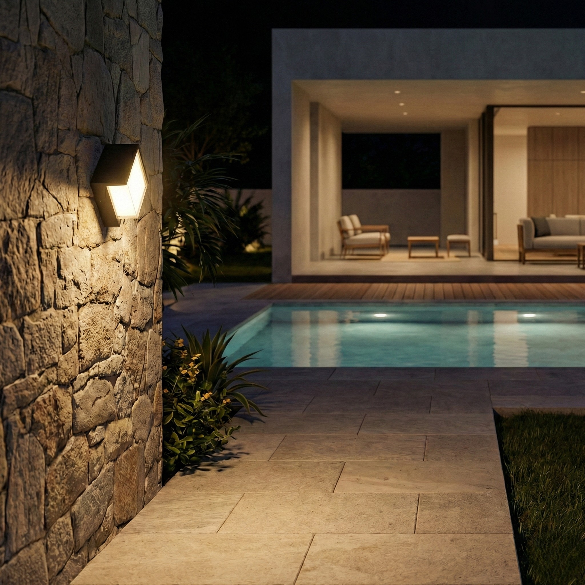Luminaire d'extérieur Halorya vue détail | Luxarmonie