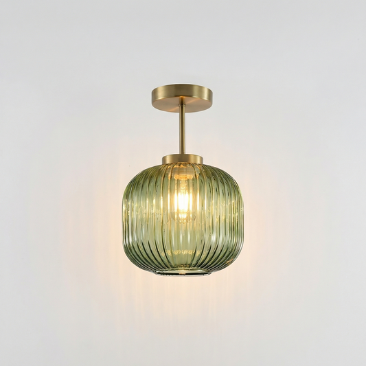 Retro gestreepte glazen plafondlamp voor woonkamer en gang – Crescianea - Lumière