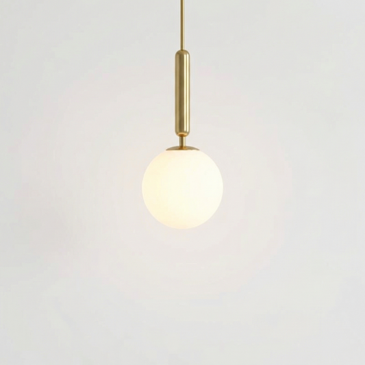 Hanglamp Modern Metaal en Opaal Glas – Zéphyria - Lumière