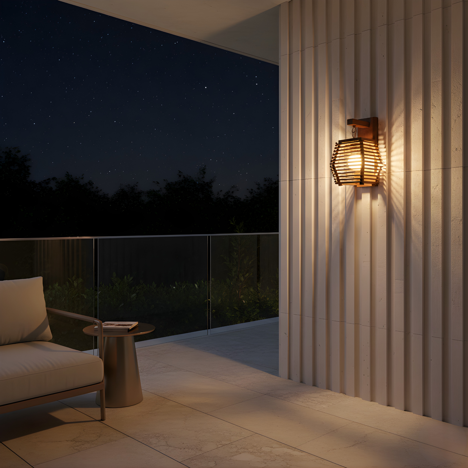 Applique murale en bambou et rotin Bamboise design naturel - vue 3