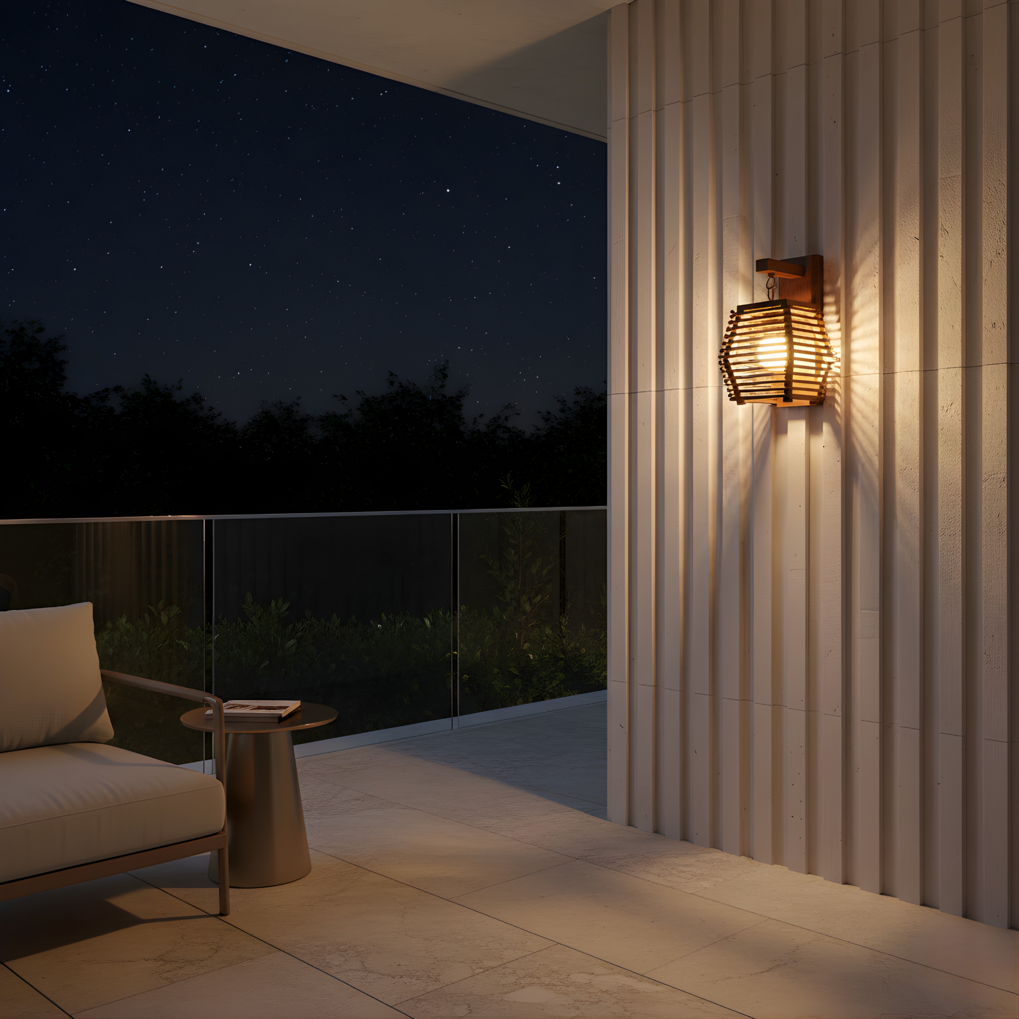 Applique murale en bambou et rotin Bamboise design naturel - vue 3