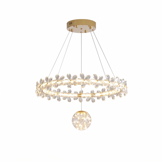 Plafonnier Design Orné de Cristaux Lumière Éclatante – Lumea - Lumière