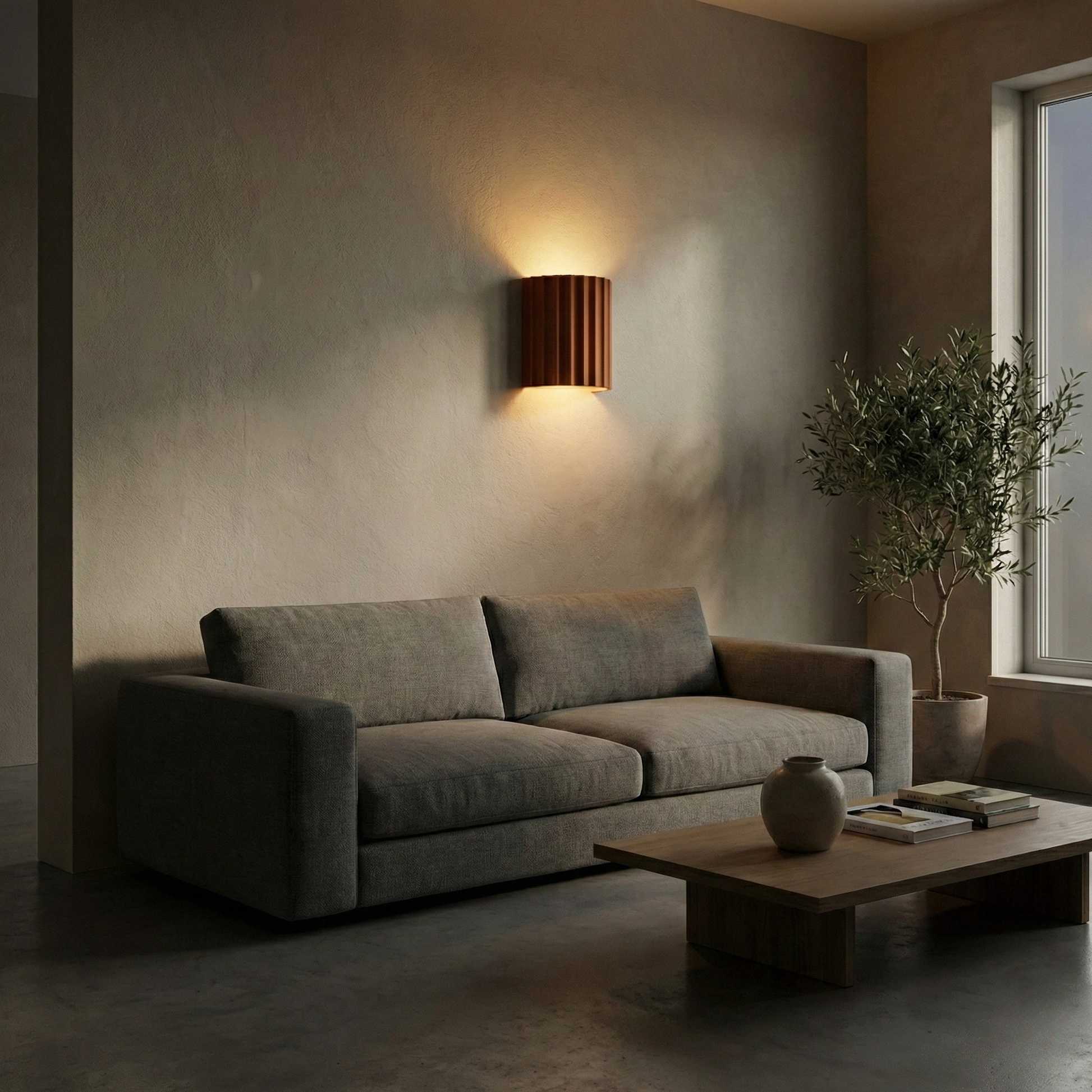 Fluted Wall Sconce Écla detail view | Luxarmonie