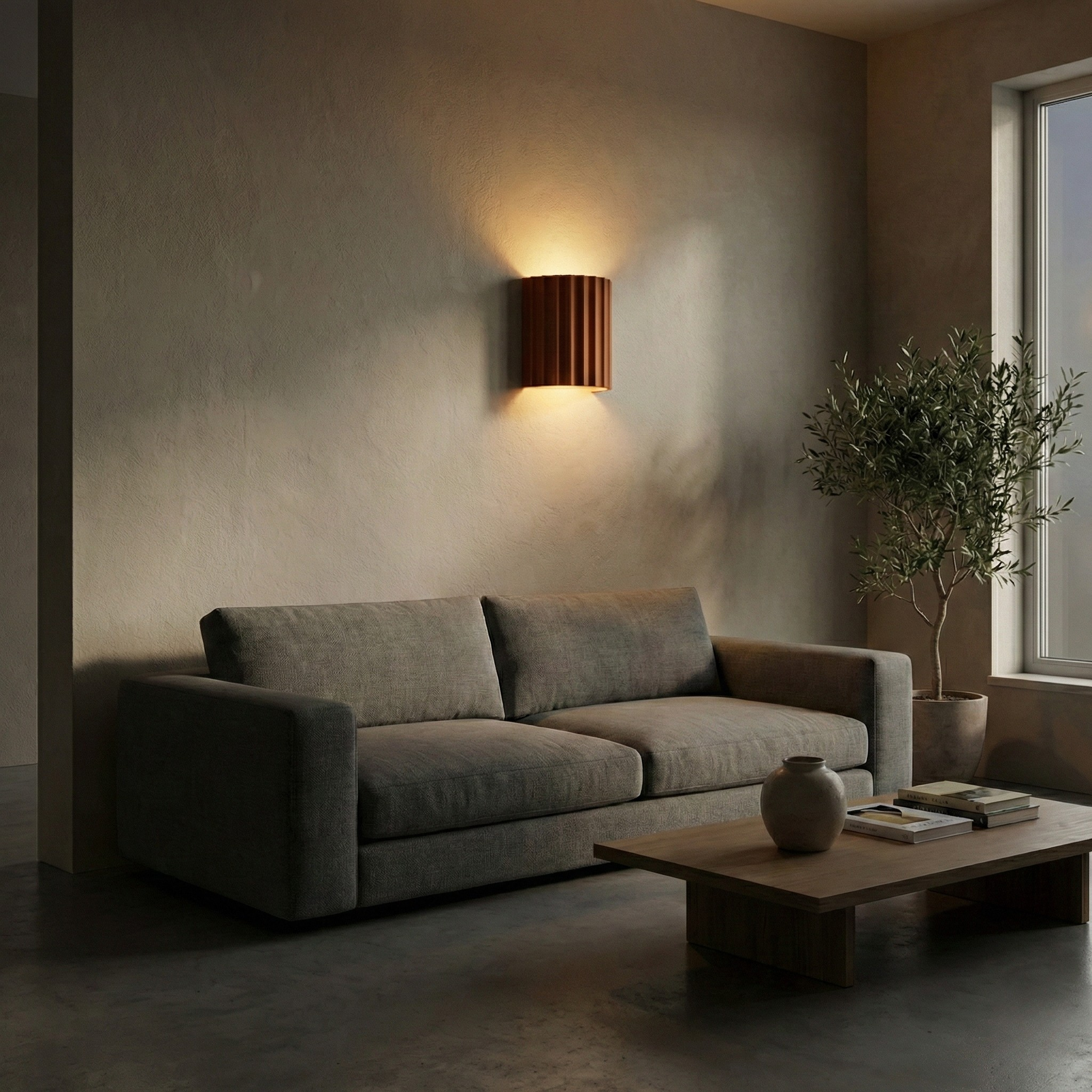 Fluted Wall Sconce Écla detail view | Luxarmonie