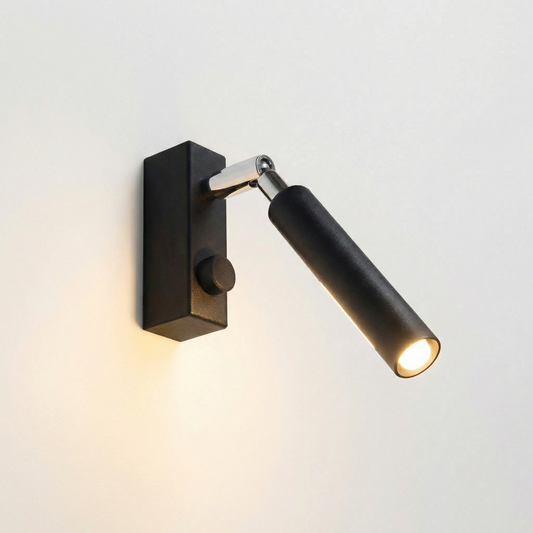 Moderne verstelbare zwarte buiswandlamp – Norythra - Lumière