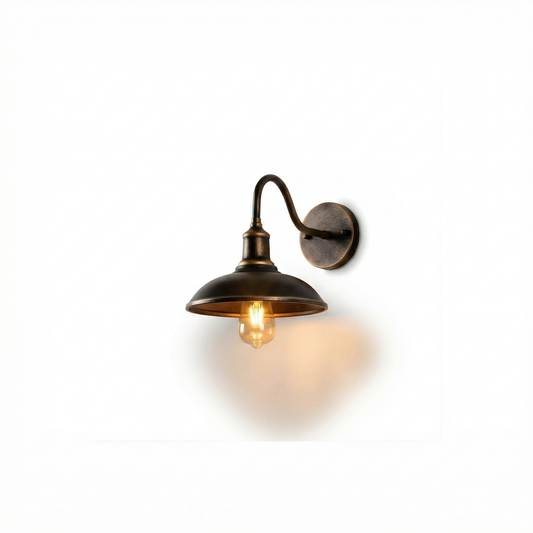 Rustieke buitenwandlamp in antiek messing – Aurélice - Lumière