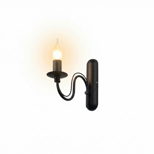 Applique murale bougeoir noir moderne – modèle Vespera - Lumière
