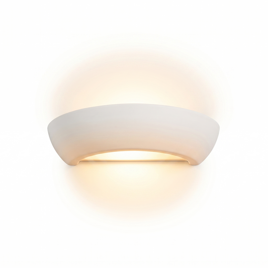 Moderne Witte Keramische Wandlamp – modèle Valcéra - Lumière