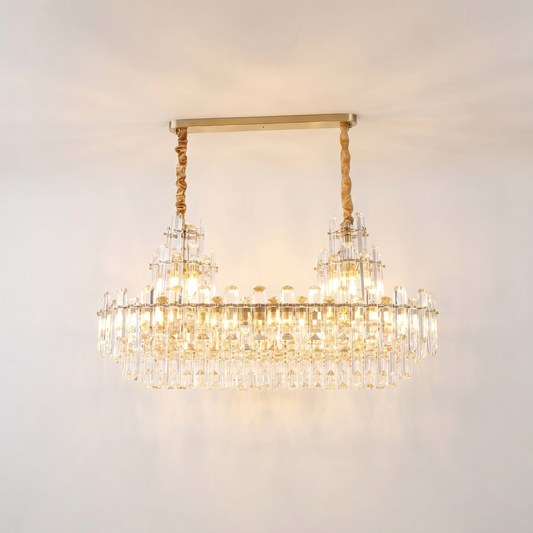 Lustre moderne en cristal pour duplex – Estellione - Lumière
