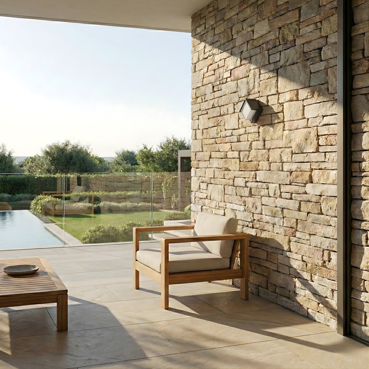 Luminaire d'extérieur Halorya vue ambiance | Luxarmonie