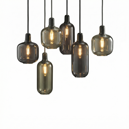 Gekleurde glazen hanglamp in modern stijl – Éclat Verre - Lumière