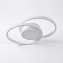 Modern LED ceiling light in white aluminum 6500K for bedroom – Caeluxi