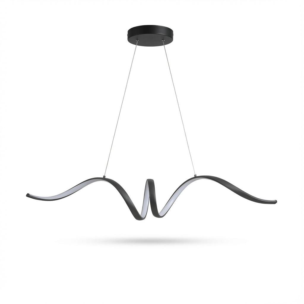 Plafonnier LED suspension moderne formes ondulées fluides Minoa - vue 1