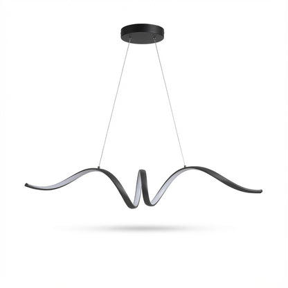 Plafonnier LED suspension moderne formes ondulées fluides Minoa - vue 1