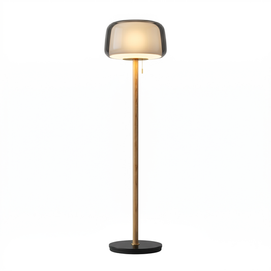 Moderne vloerlamp in glas voor woonkamer – Solstice - Lumière