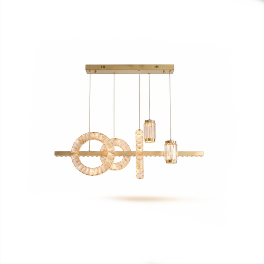 Lustre moderne en cristal pour salon – Cristarèner - Lumière