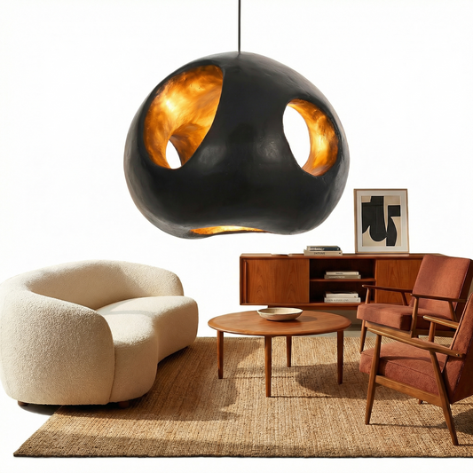 Designhanglamp met dimmer en elegante afwerkingen – Lueur Obsidienne - Lumière