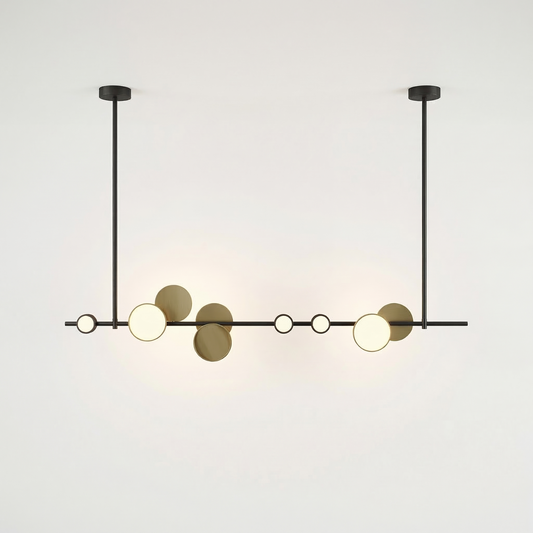 Tweekleurige Metalen Hanglamp Homogeen en Elegant Licht – Linéa - Lumière