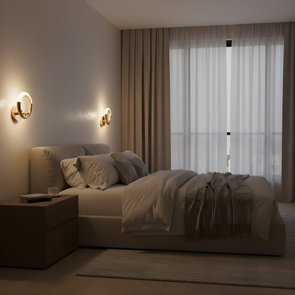 Directional Wall Light Ovalia minimalist design gold with acrylic diffuser - view 3