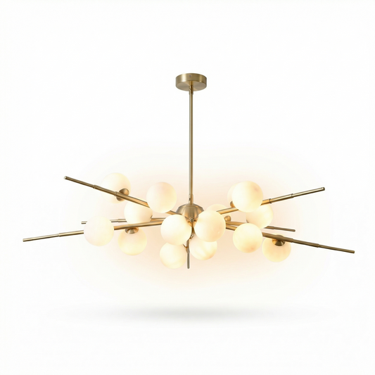 Eigentijdse kroonluchter in aluminium voor woonkamer – Artalys - Lumière