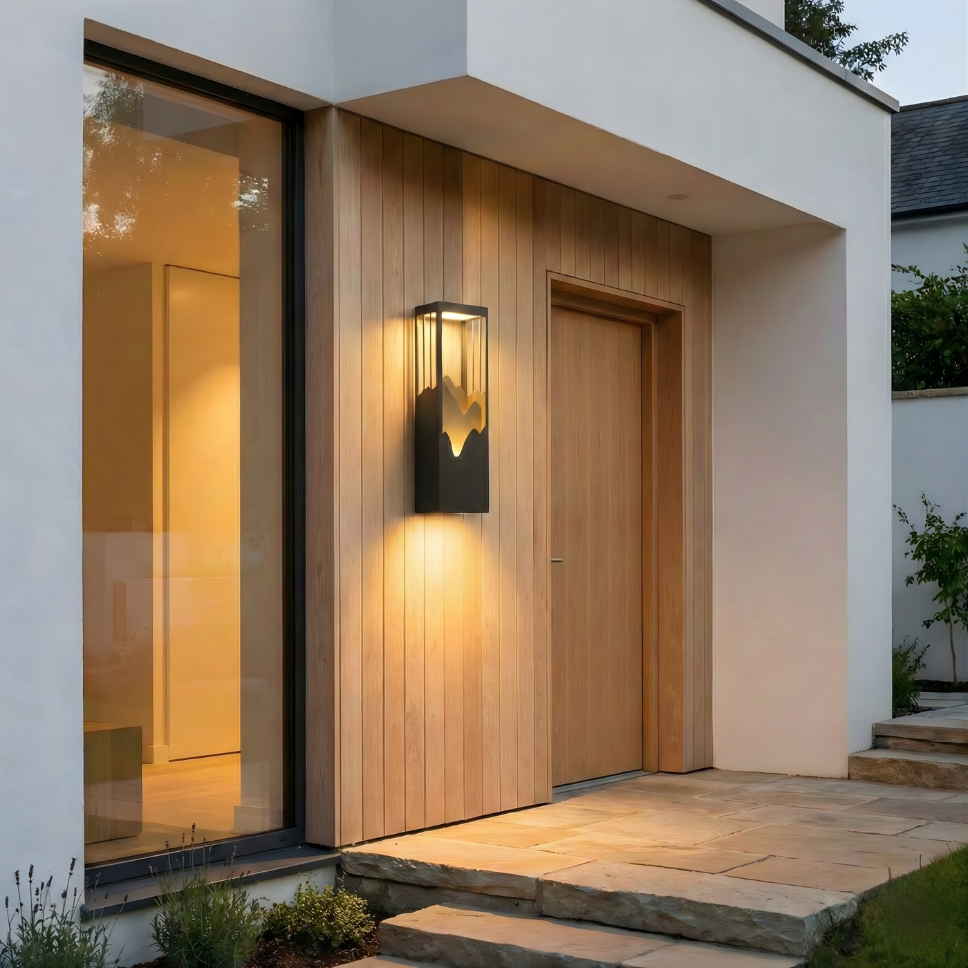 Moderne solar LED-wandlamp voor tuin – Noralys