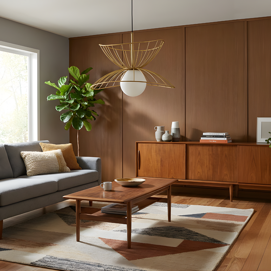 Suspension luminaire Fabulus en métal peint design épuré avec coupole aluminium - vue 2