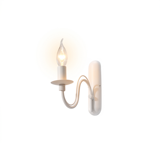 Applique murale bougeoir acier blanc moderne – Asterwyn - Lumière