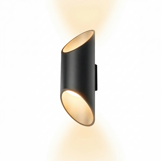 Moderne Zwarte Aluminium Wandlamp – Modèle Neralia - Lumière