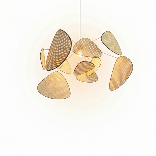 Bohème Kroonluchter in Bamboe voor Woonkamer – Auramya - Lumière