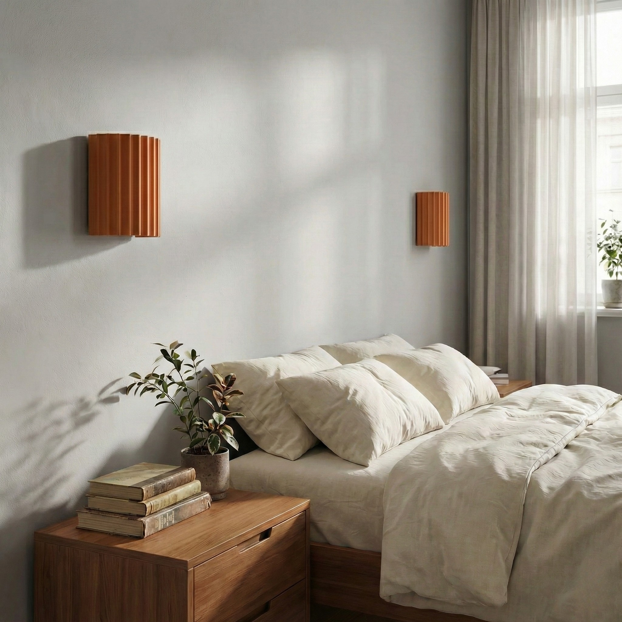Fluted Wall Sconce Écla ambiance view | Luxarmonie