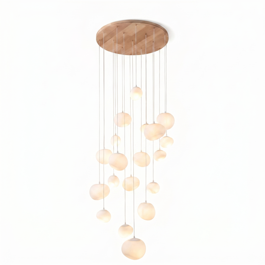 Lustre moderne en alliage pour salons et escaliers – Orialys - Lumière