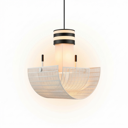 Moderne Zwart-Wit Hanglamp voor Woonkamer – Zébrano - Lumière