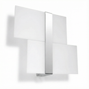 Applique murale chrome et verre blanc moderne – Aureliss