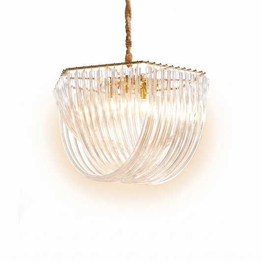 Lustre moderne en verre en forme de U pour salon – Auralise - Lumière