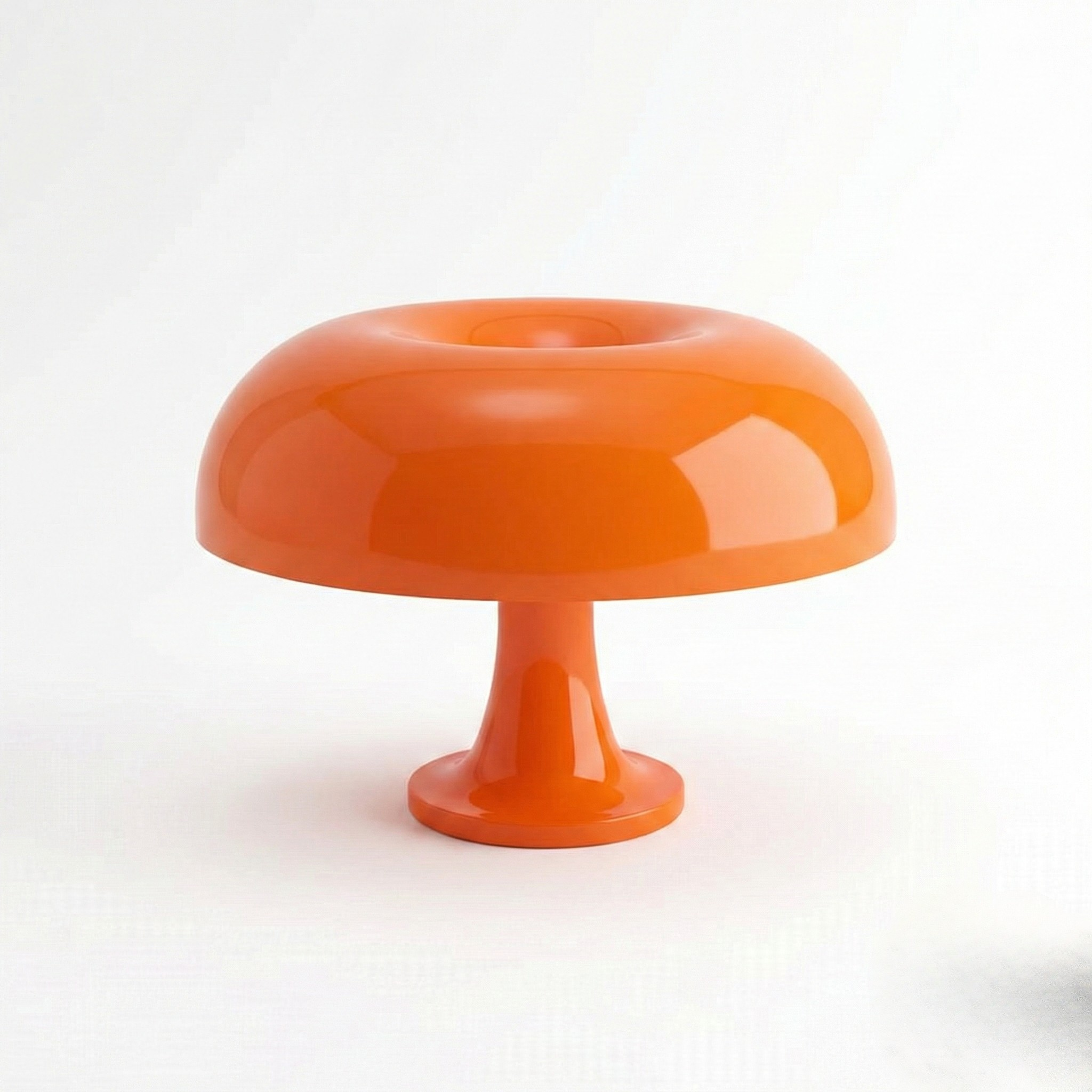 Lampe de table design forme champignon Fungo en ABS blanc ou orange - vue 1