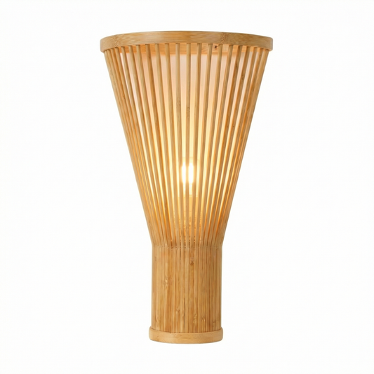 Scandinavische Bamboe Wandlamp voor Slaapkamer – Nordlys - Lumière