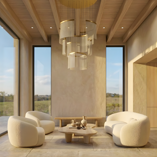 Modern alloy pendant light for living room and dining room – Célano