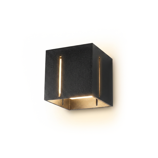 Modern perforated black square ceiling light – Model Orphéa - Lumière