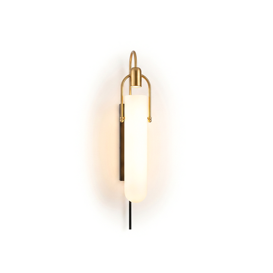 Moderne wandlamp in goud en zwart – Estanor - Lumière