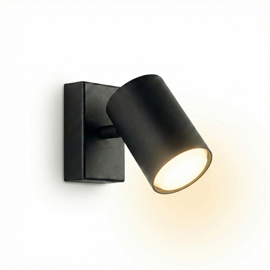 Zwarte minimalistische verstelbare wandlamp – Model Eryndra - Lumière