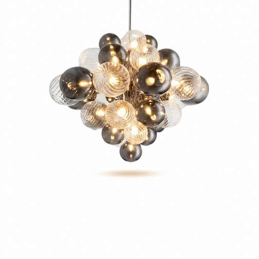 Hanglamp Kristallijne Geblazen Glas & Prestigieuze Ambiance – Vela - Lumière