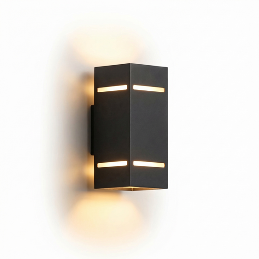 Moderne zwarte aluminium wandlamp – Model Neronth - Lumière