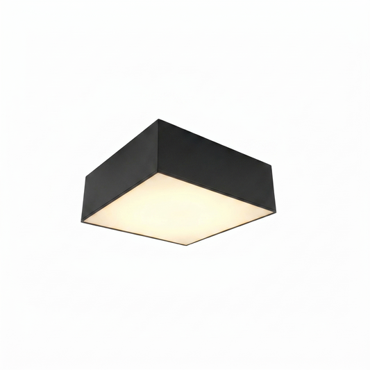 Plafonnier carré gris minimaliste salon – Orphéane - Lumière
