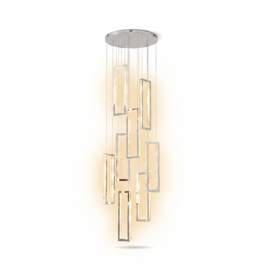 Lustre moderne en cristal pour salon – Crista - Lumière