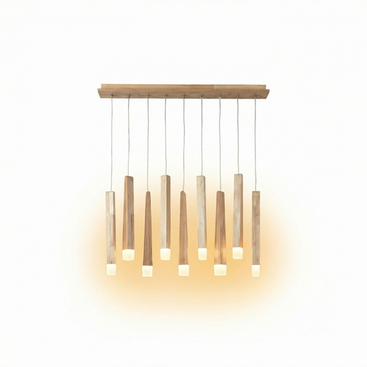 Hanglamp in nordisch hout voor bars en restaurants – Armonie - Lumière